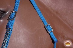 C-A311 Turquoise Horse Bridle Headstall Flat Braided Paracord Crystal Hilason