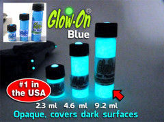 Glow-On BLUE Glow Paint For Gun Sights, Fishing Lures, Lg 9.2 ml Vial, Bright