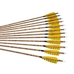 30″ Carbon Arrows Camo SP500 Turkey Feather Removable Tips Compound Bow Target