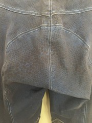 Romph Full Seat Breeches Equestrian Riding Pants Blue/Blk Animal Print Size 24R