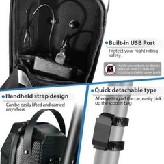 Electric Scooter Front Bag Handle Pouch with USB Port Waterproof Quick Release