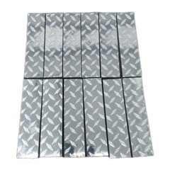 12 Pack 4″ Arrow Wraps: Diamond Plate Chrome Reflective: Vinyl Stickers: 1″ Wide