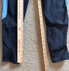 Dover Saddlery Riding Breeches Pants Full Seat Leather Navy/Blue | Size 28