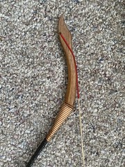 Traditional Mongolian Horse Wood Bow – 53″ Handmade Recurve Bow Black