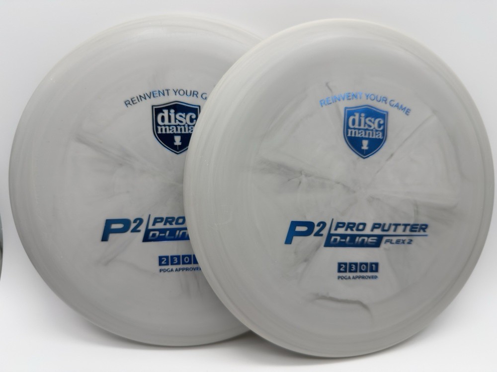 Matching Pair of Discmania P2 D-Line Flex 2 Gray Blue 176g Brand New Putters x2