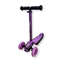 $122 YBike Purple GLX Boost Kid Kick Light-Up Scooter Adjustable Steering Handle