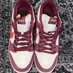 Nike SB Dunk Low Pro Skateboarding Shoes Burgundy/White US 15 D DX4589-600