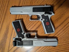 Pair of Marksman .177 Caliber BB/Pellet/Dart Shooter’s Kit Pistols and Discs
