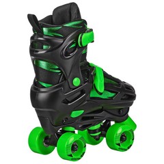 Roller Derby Green Wire Kids’ Inline-Quad Combo Skates – Black/Green (2-12)
