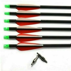 28/30″ Carbon Arrow Practice Hunting Removable Tips for Compound & Recurve Bow