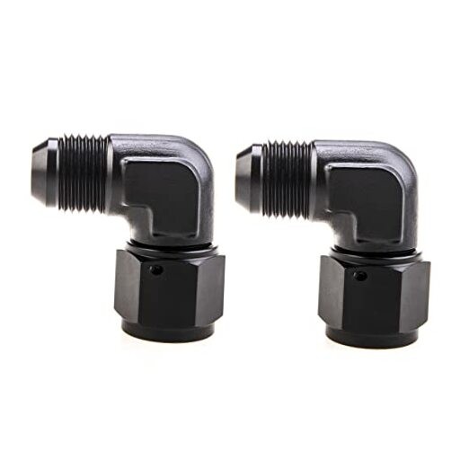 Female to Male Flare 90 Degree Swivel Hose Fitting Adapter Aluminium 8AN Normal