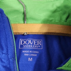 Dover Saddlery Blue Quarter Zip Equestrian Shirt Womens Size Medium