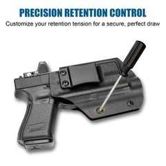 IWB Kydex Holster – Compatible ONLY with Glock 19 / 19X / 26/44 / 45 (Gen 3-5…