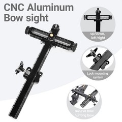 9″ Recurve Bow Sight 1 Pin Aluminum Archery Hunting Bow Target Aiming Tool