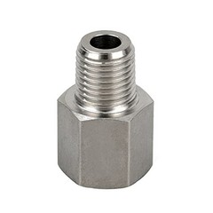 Yoebor Stainless Steel 304 Gauge Adapter, 1/2″ NPT Female x M18*1.5 Male 1