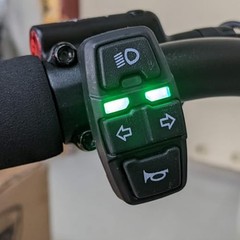 Motorcycle Head Light Turn Switch, 3 in 1 Ebike Light Horn Turn Signal ON/Off