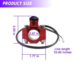 Bittwee CNC Universal Motorcycle Engine Stop Start Kill Switch Button, Motorbike