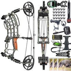 30-60lbs Compound Bow Steel Ball Arrows Dual-use Archery Hunting Fishing RH LH