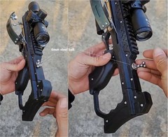 v39 mini slingshot toy play new black metal