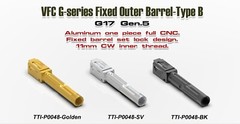 TTI AIRSOFT P0048-BK Umarex (VFC) G17 Gen5 Fixed Outer Barrel-Black Type B