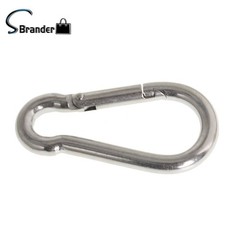 12 Pack 440 Lbs 304 Stainless Steel For Hiking Fishing Carabiner Clip Snap Hook