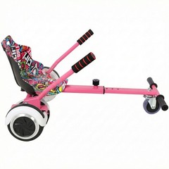 Hoverboard Go-Kart Seat Attachment Fits 6.5″ 8″ 10″ Hoverboards, Pink
