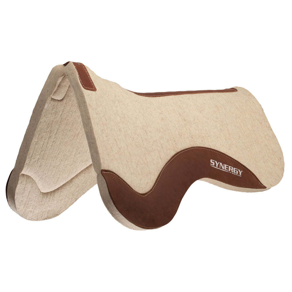 36008-3343-18 Synergy Contoured Close Contact Wool Felt Performance Saddle Pad