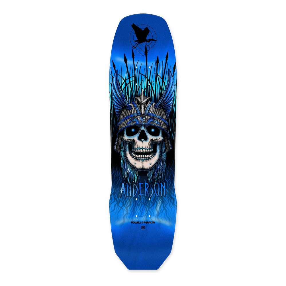 Powell-Peralta Pro Andy Anderson, Crane Skull Deck, MAPLE Shape 289, BLUE 8.45″