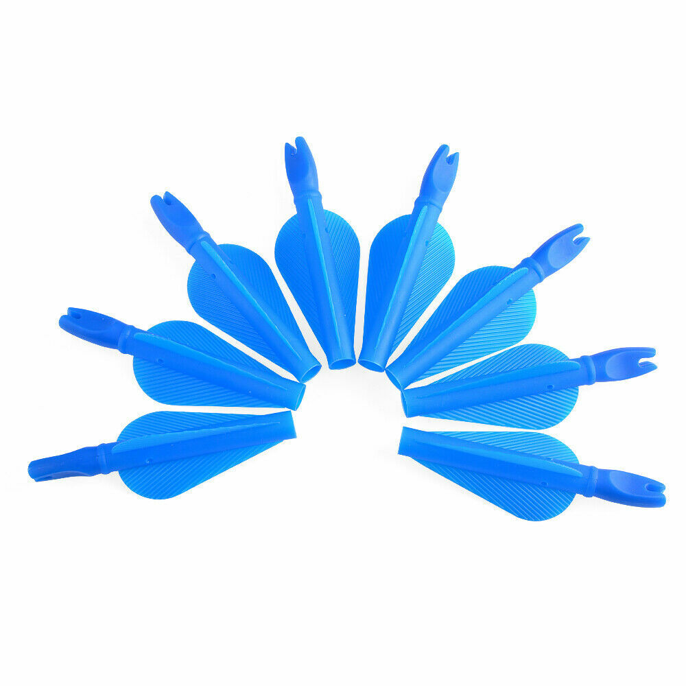 OD8mm Arrows Nocks Fletches Conjoined Archery Vanes Plastic Arrow Shaft Target