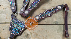 Western Leather Tack Set For Horse | Black Cheetah Tack Set