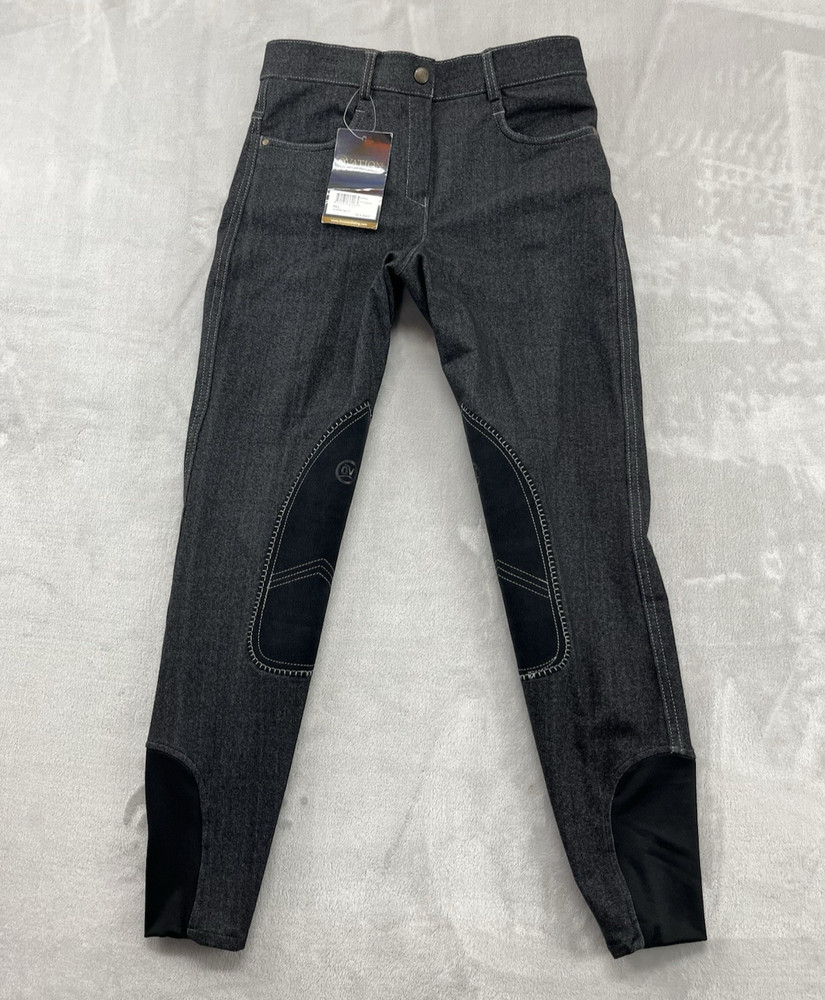 Ovation Riding Pants Ladies 26R Black Lda SoftFlex Classic Knee-Patch Breech