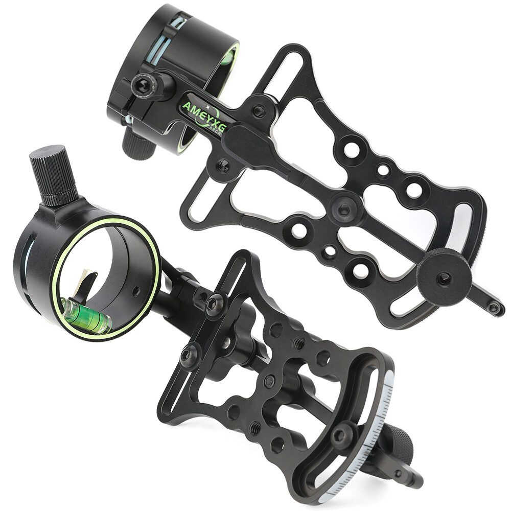 1 Pin Compound Bow Sight Archery Hunting Single Pin 0.019″ Adjustable RH