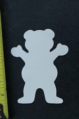Grizzly Skateboard Grip Tape Bear Blue Hug OG Z34A Vintage Skateboarding STICKER