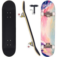 Skateboards for Beginners Adults Youths Teens Kids Girls Boys 31 Inch Pro Com…