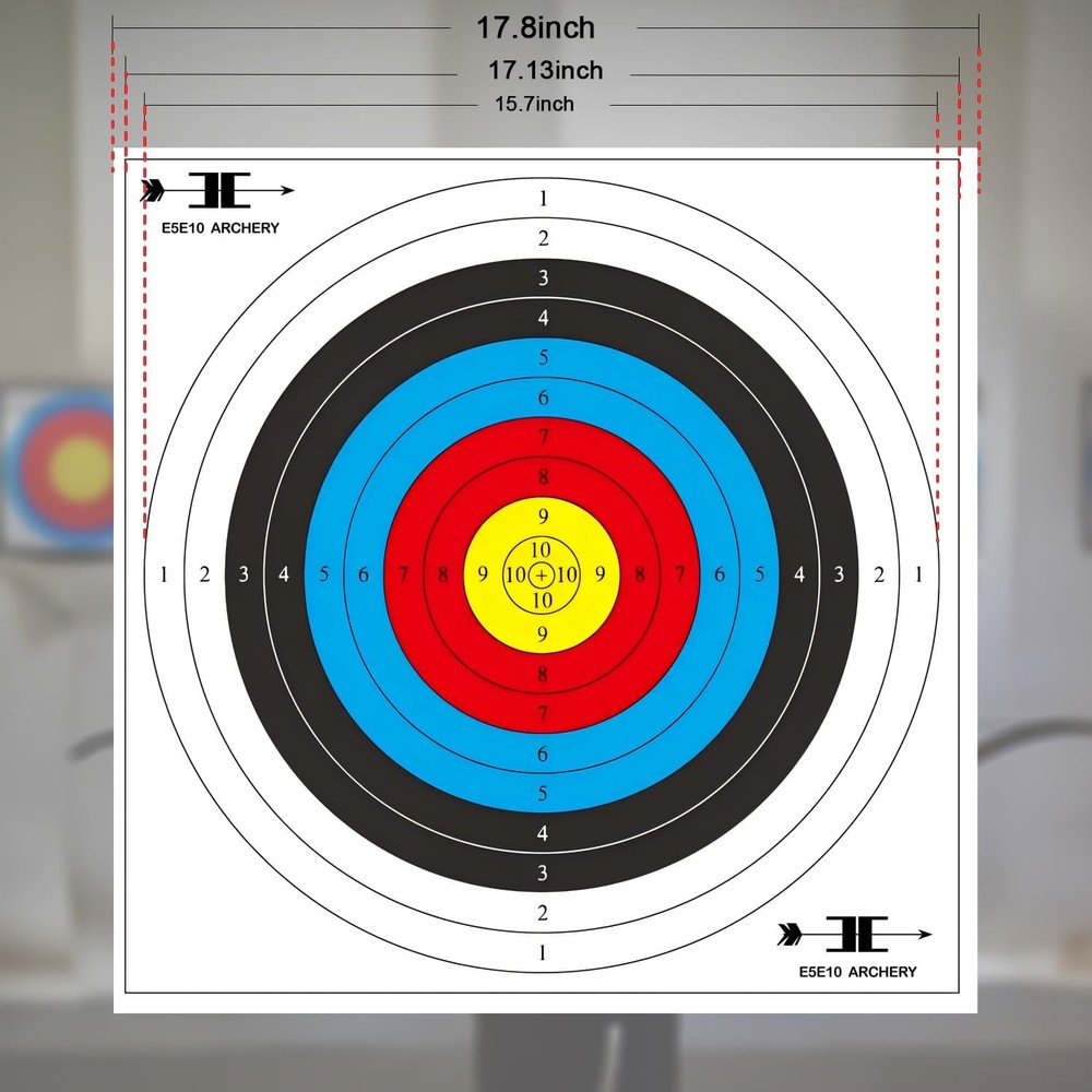 40Pcs 16 – 31In Standard Targets Paper Waterproof PVC FITA-Archery Practice Bow