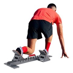 9.44*35.43in Silver& Grey Aluminum Alloy& Rubber Running Track Blocks