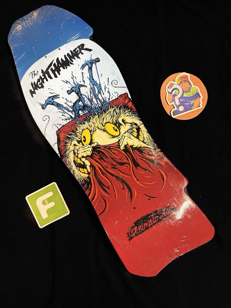 RARE Nighthammer Grimple Stix Skateboard Deck 10.25 Shaped In Shrinkwrap