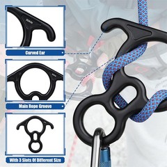 Alloy Climbing Descender Gear Belay Device For Rock Climbing Peak Rescue zz