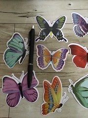 BUTTERFLIES Butterfly Stickers Vinyl Waterproof PVC Luggage Laptop Decals Lot