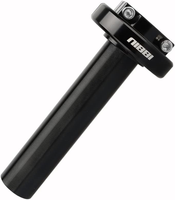 NIBBI Motorcycle Throttle Assembly,High Sensitivity Short Stroke Light Black