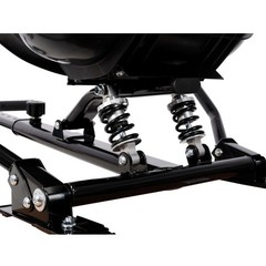 Hoverboard Go-Kart Seat Attachment, Adjustable Frame, Dual Shock Absorber, Black