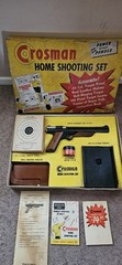 Vintage Crosman Home Shooting Set Crosman «22» Pellet Gun in CIB