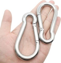 4 Inch Spring Snap Hook Carabiner 304 Stainless Steel Snap Hook Heavy Duty Ca…