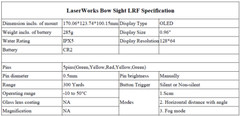 LaserWorks A3 Bow Sight 300 Meter Rangefinder 5-pin 4-axis Bowsight Ambidextrous