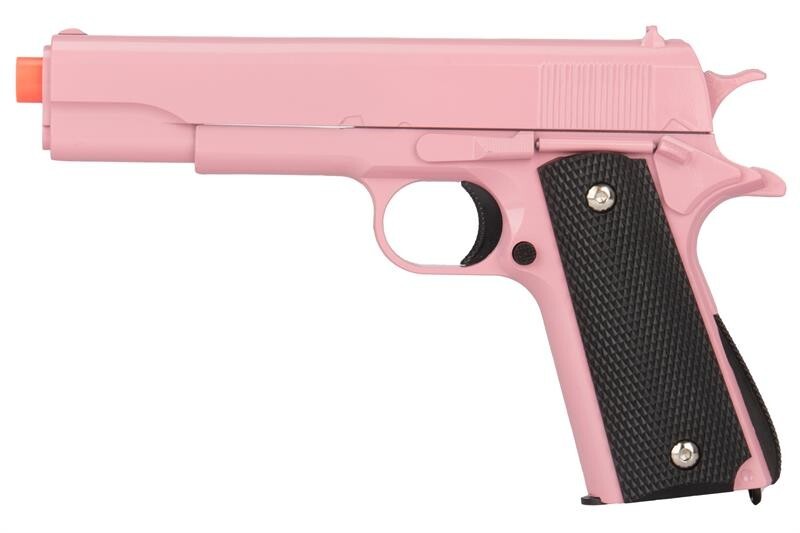 M1911 Replica Full Metal Two Tone Pink Airsoft Spring Pistol 6MM Handgun 6mm BB
