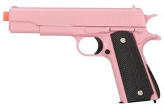 M1911 Replica Full Metal Two Tone Pink Airsoft Spring Pistol 6MM Handgun 6mm BB