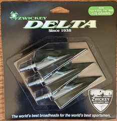 Zwickey Delta 4 Blade 11/32″ 170 Grain Screw In Broadheads – 3 Pk