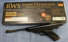 Vintage RWS 5 G Magnum 177 Cal Break Barrel Air Pistol Factory Box Tested! EXC!