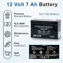12 Volt Battery Pack for Razor Power Core 90/E90 E95 Scooter (7 Ah w/ Harness)