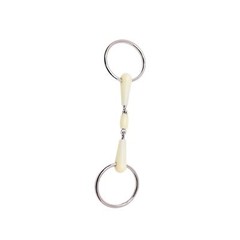 Happy Mouth Double Jointed Loose Ring Snaffle Bit – Color:None Size:5″
